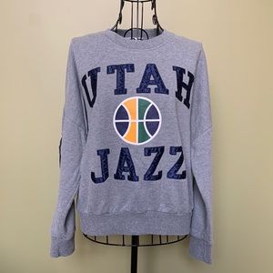 Utah Jazz Apparel, Size S, Embroidered Lettering with Striped Sleeve